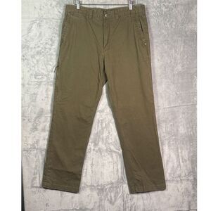 Duluth Trading Co Green Chino Flex Ballroom Khakis 36x32